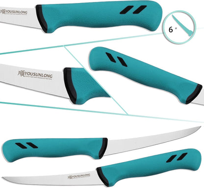 Curved Boning Knife 6"(152mm) - High-carbon molybdenum steel blade - Butcher's Kitchen Boning Knife - Ergonomic & non-slip handle