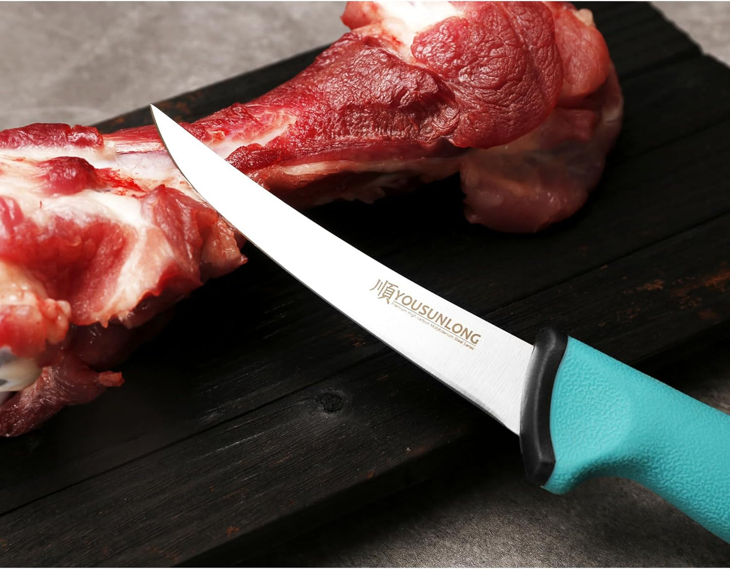 Curved Boning Knife 6"(152mm) - High-carbon molybdenum steel blade - Butcher's Kitchen Boning Knife - Ergonomic & non-slip handle