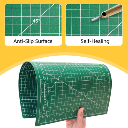 5 Packs Self Healing Cutting Mat Bulk 12"x18" Rotary Cutting Sewing Mats A3 | Cutting Board for Fabric Crafting Sewing Scrapbooking Quilting, Precision Cutting, Double Sided 5-Ply