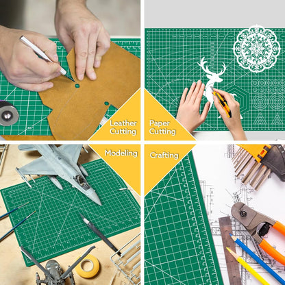 5 Packs Self Healing Cutting Mat Bulk 12"x18" Rotary Cutting Sewing Mats A3 | Cutting Board for Fabric Crafting Sewing Scrapbooking Quilting, Precision Cutting, Double Sided 5-Ply