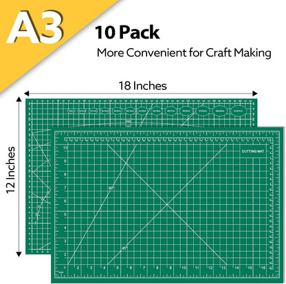 5 Packs Self Healing Cutting Mat Bulk 12"x18" Rotary Cutting Sewing Mats A3 | Cutting Board for Fabric Crafting Sewing Scrapbooking Quilting, Precision Cutting, Double Sided 5-Ply
