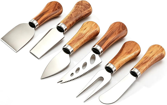 Charcuterie Boards Accessories Spreader Knife Set Cheese Butter with Wooden Handles Mini Serving Tongs Spoons Forks for party Wedding Christmas