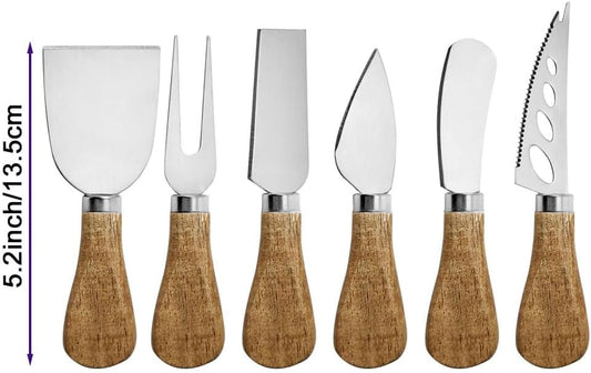 Charcuterie Boards Accessories Spreader Knife Set Cheese Butter with Wooden Handles Mini Serving Tongs Spoons Forks for party Wedding Christmas