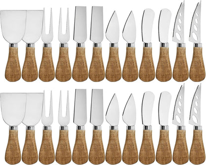 Charcuterie Boards Accessories Spreader Knife Set Cheese Butter with Wooden Handles Mini Serving Tongs Spoons Forks for party Wedding Christmas