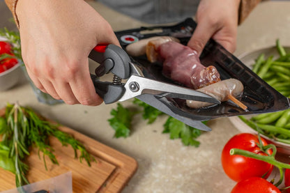 Pro Kitchen Shears | Micro-Serrated Blades, Quick Release Spring, Self-Sharpening Blade