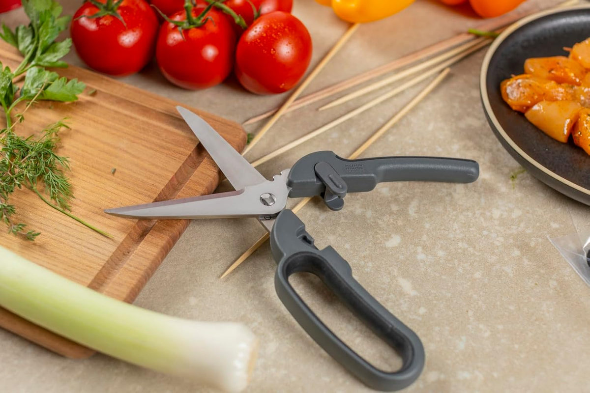 Pro Kitchen Shears | Micro-Serrated Blades, Quick Release Spring, Self-Sharpening Blade
