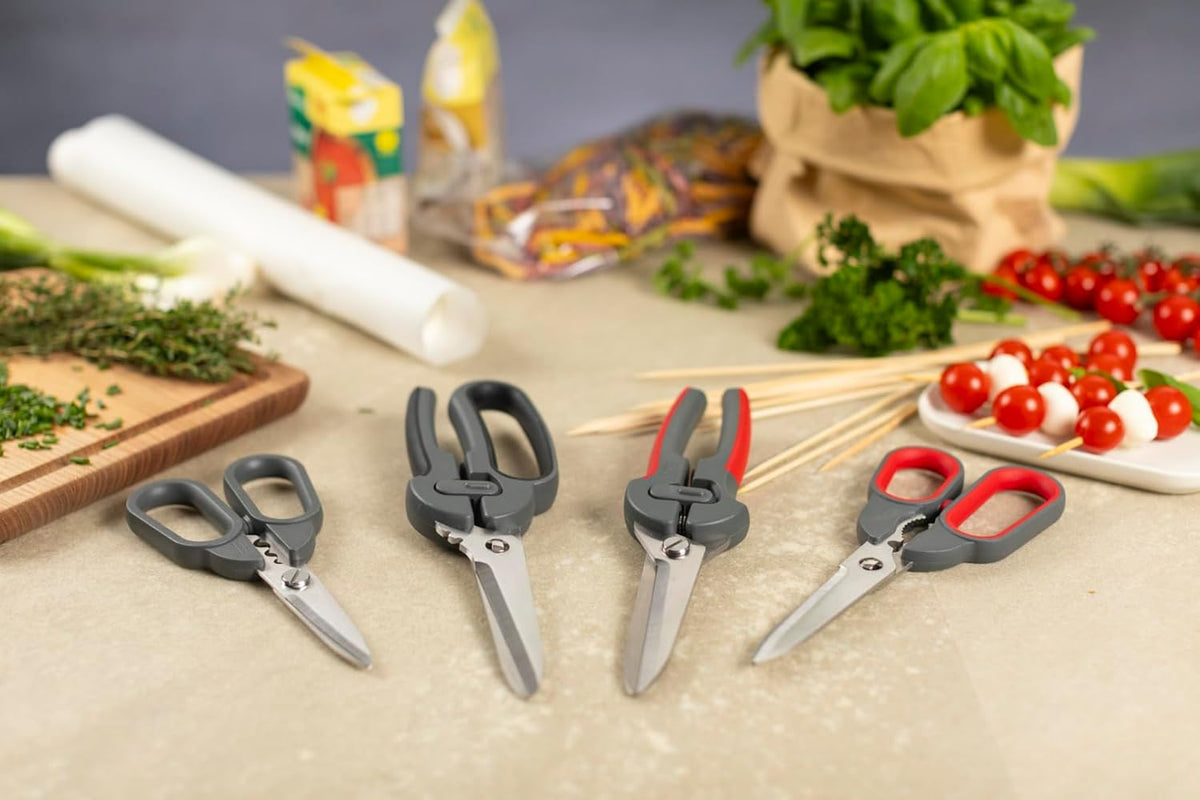 Pro Kitchen Shears | Micro-Serrated Blades, Quick Release Spring, Self-Sharpening Blade