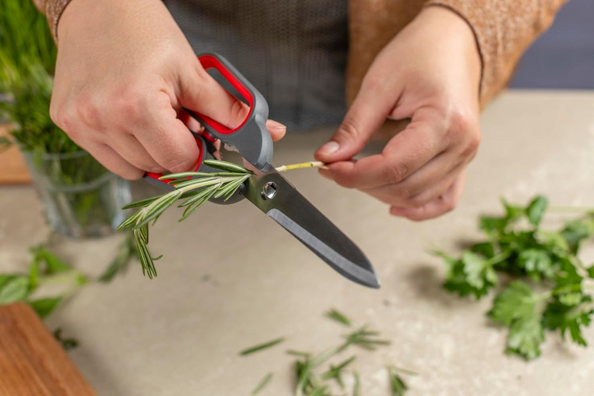 Pro Kitchen Shears | Micro-Serrated Blades, Quick Release Spring, Self-Sharpening Blade