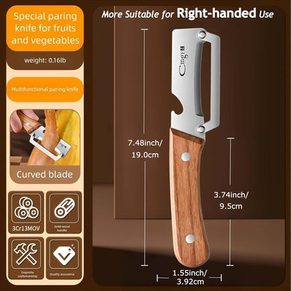Vegetable Peeler Ergonomic Handle stainless steel Blade for Potato | Thickened Sharp Stainless Blade,Non-Slip Handle,Built-in Bottle Opener,Apple Pumpkin Peelers for Kitchen,Dishwasher Safe