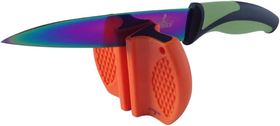 Portable Knife Sharpener - Professional Grade Sharpening Tool with Tungsten and Ceramic Rods