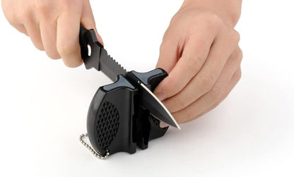 Portable Knife Sharpener - Professional Grade Sharpening Tool with Tungsten and Ceramic Rods