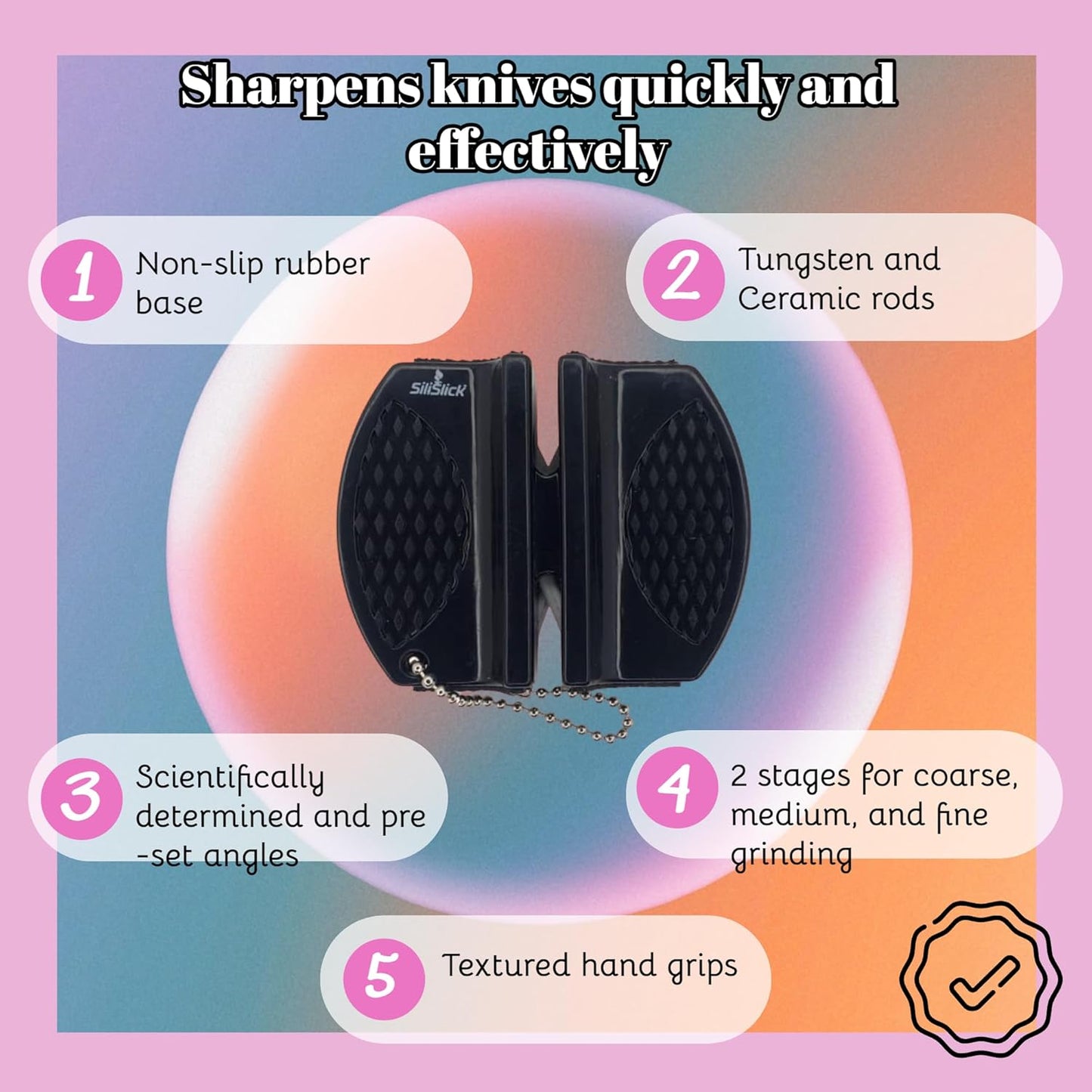 Portable Knife Sharpener - Professional Grade Sharpening Tool with Tungsten and Ceramic Rods