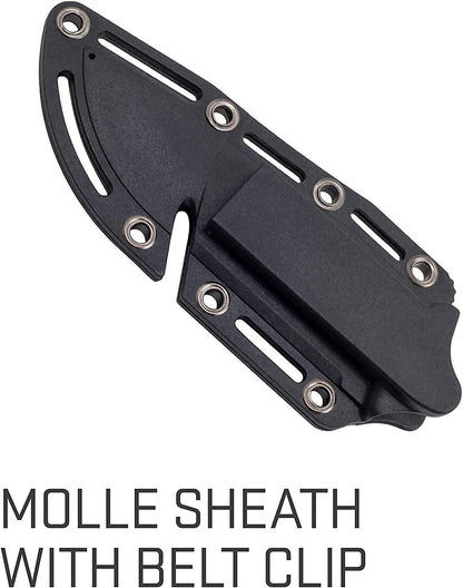 Survival Knife with Sheath - Field Knife Fixed Blade Knives 4 Inch Tactical Knife and Bushcraft Knife w/Full Tang Hunting Knife Blade (FK1001-CP)
