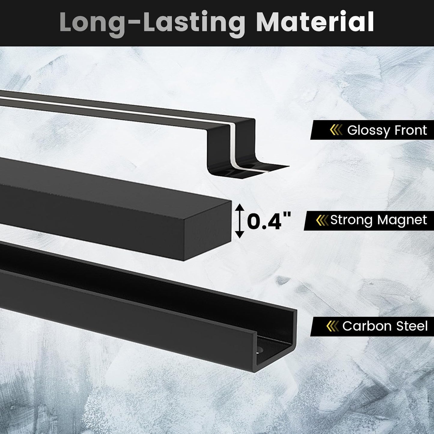 6PCS 18" Magnetic Tool Holder, Wall Mounted 176LBS Capacity Magnetic Tool Organizer, Heavy Duty Metal Tool Rack, Tool Magnet Bar, Magnetic Tool Holder Strip for Garage Workshop