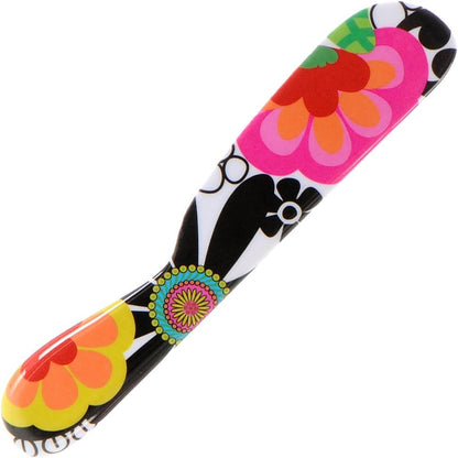 6" Melamine Butter Spreader 4-Piece Set-Designer Fun Vibrant Colorful Knives for Cream Cheese, Jam, Jelly, Mayo, Frosting, Sandwich-Shatterproof BPA Free Dishwasher Safe, 6-inch, Floral