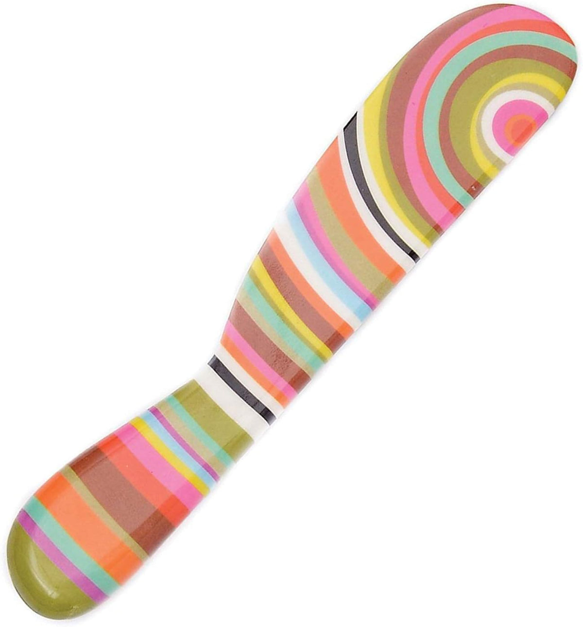 6" Melamine Butter Spreader 4-Piece Set-Designer Fun Vibrant Colorful Knives for Cream Cheese, Jam, Jelly, Mayo, Frosting, Sandwich-Shatterproof BPA Free Dishwasher Safe, 6-inch, Floral
