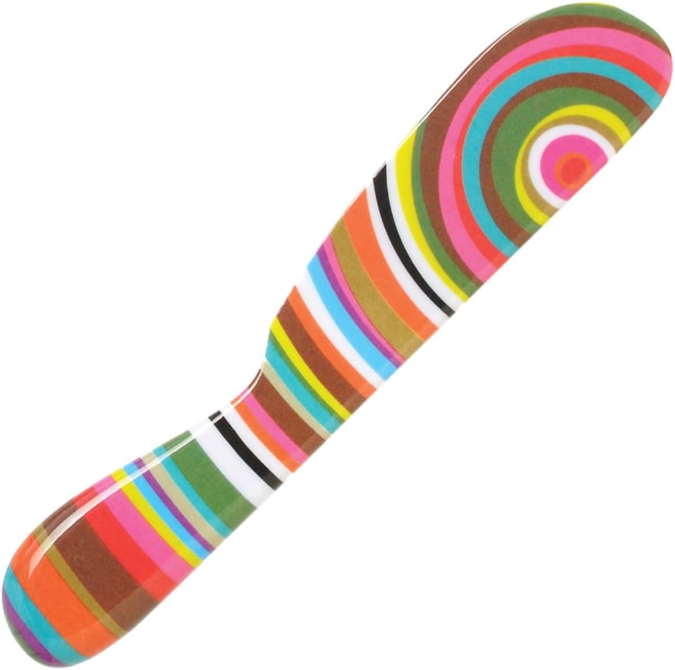 6" Melamine Butter Spreader 4-Piece Set-Designer Fun Vibrant Colorful Knives for Cream Cheese, Jam, Jelly, Mayo, Frosting, Sandwich-Shatterproof BPA Free Dishwasher Safe, 6-inch, Floral