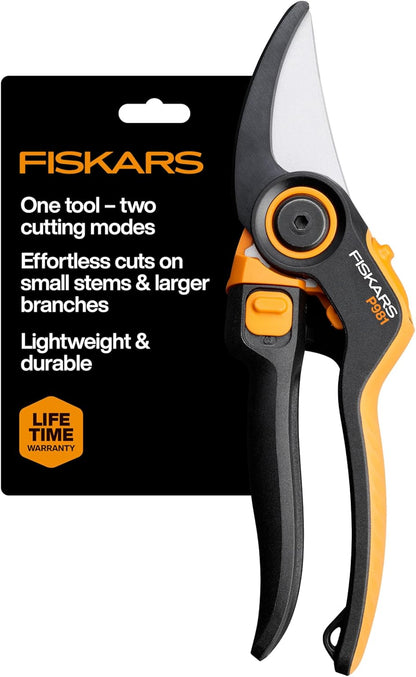 Bypass Pruning Shears, Branch Cutter with 5/8" Cut Capacity, Garden Shears with Sharp Steel Blade, Rust Resistant, Ergonomic Pruners with Comfort Handle and Safety Lock, Gardening Hand Tools