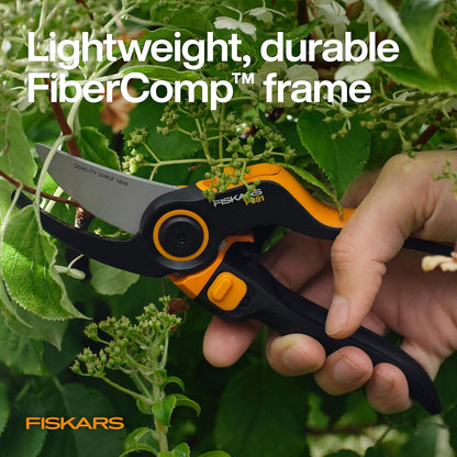 Bypass Pruning Shears, Branch Cutter with 5/8" Cut Capacity, Garden Shears with Sharp Steel Blade, Rust Resistant, Ergonomic Pruners with Comfort Handle and Safety Lock, Gardening Hand Tools