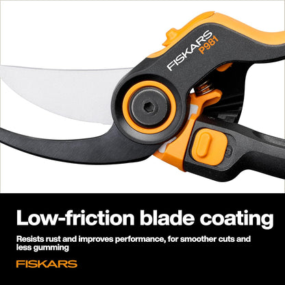 Bypass Pruning Shears, Branch Cutter with 5/8" Cut Capacity, Garden Shears with Sharp Steel Blade, Rust Resistant, Ergonomic Pruners with Comfort Handle and Safety Lock, Gardening Hand Tools