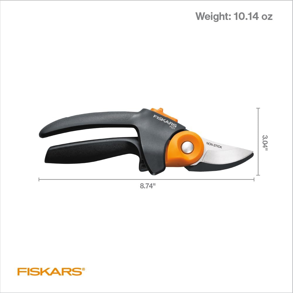 Bypass Pruning Shears, Branch Cutter with 5/8" Cut Capacity, Garden Shears with Sharp Steel Blade, Rust Resistant, Ergonomic Pruners with Comfort Handle and Safety Lock, Gardening Hand Tools