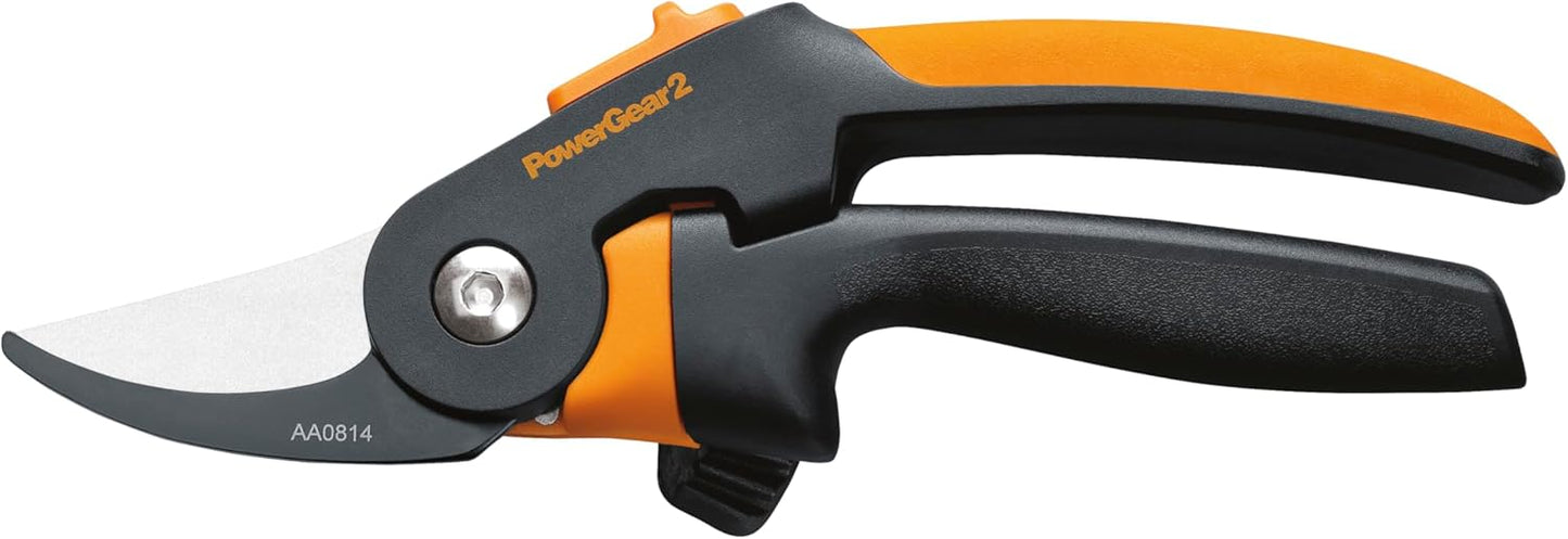 Bypass Pruning Shears, Branch Cutter with 5/8" Cut Capacity, Garden Shears with Sharp Steel Blade, Rust Resistant, Ergonomic Pruners with Comfort Handle and Safety Lock, Gardening Hand Tools