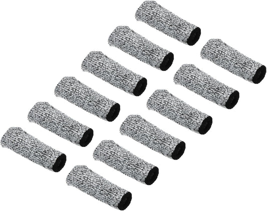 Finger Cots Protectors, 20Pcs Reusable Thumb Covers Guard Anti-Slip Cut Resistant Finger Sleeve Protection for Kitchen, Work, Sculpture, Grey