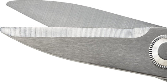 5" Serrated Stainless Steel Scissors (SCS-1) - Aviation-Grade Rivet | Heavy Duty 5" stainless steel serrated blade, aviation rivet, ABS handle - Cuts various materials - Industrial, Pro, Crafter