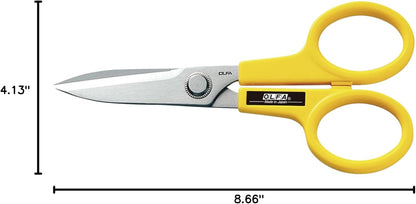 5" Serrated Stainless Steel Scissors (SCS-1) - Aviation-Grade Rivet | Heavy Duty 5" stainless steel serrated blade, aviation rivet, ABS handle - Cuts various materials - Industrial, Pro, Crafter