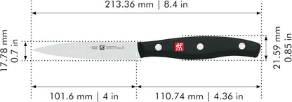 Twin Signature Paring Knife Ultra-Sharp Friodur Ice-Hardened Blade | Made in Company-Owned German Factory with Special Formula Steel. Dishwasher Safe, Comfortable Grip for Effortless Meal Prep.