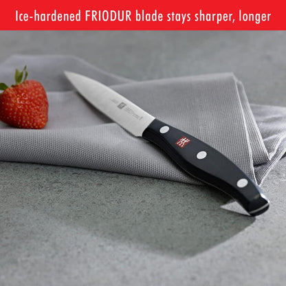 Twin Signature Paring Knife Ultra-Sharp Friodur Ice-Hardened Blade | Made in Company-Owned German Factory with Special Formula Steel. Dishwasher Safe, Comfortable Grip for Effortless Meal Prep.