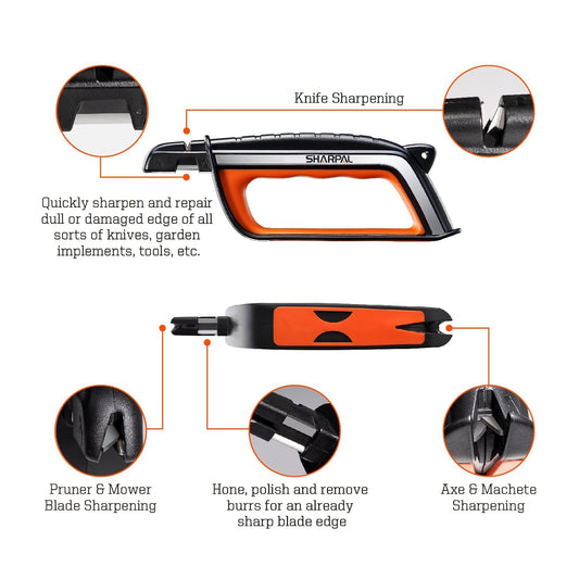 103N All-in-1 Knife Garden Tool Lawn Mower Blade Sharpener | Axe, Hatchet, Machete, Pruner, Hedge Shears, Scissors, Gardening Sharpening Tool Gifts for Men