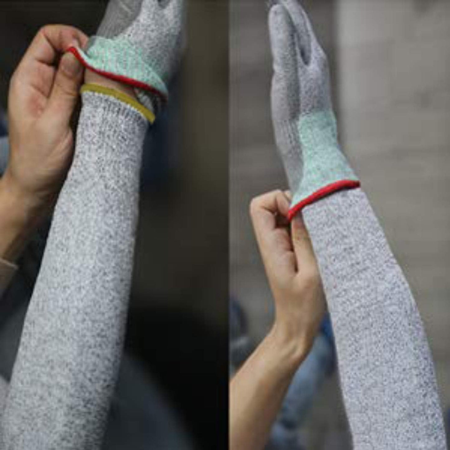 Protective Arm Sleeves, Cut Heat Resistant Arm Protectors Anti Abrasion Safety Armband for Garden Kitchen Work 1 Pair