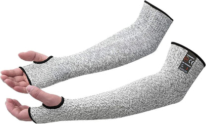 Protective Arm Sleeves, Cut Heat Resistant Arm Protectors Anti Abrasion Safety Armband for Garden Kitchen Work 1 Pair