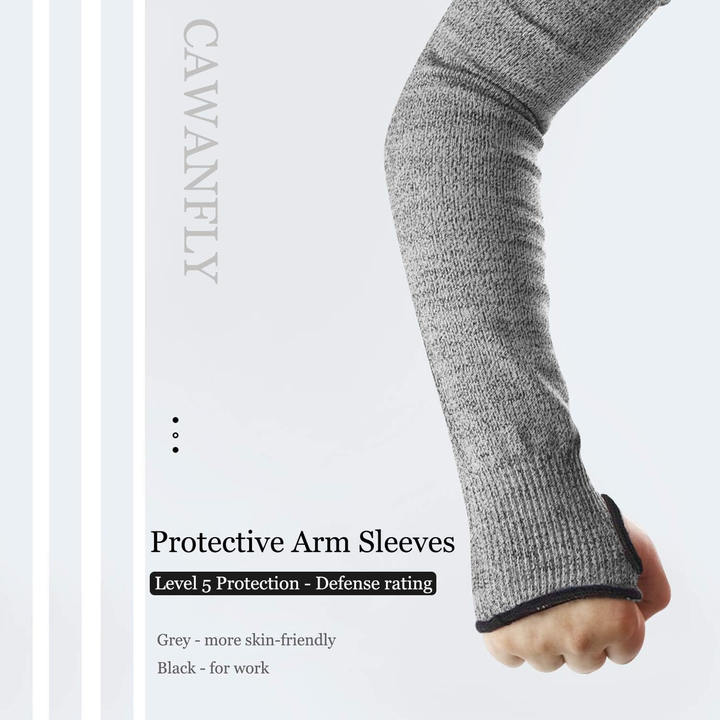 Protective Arm Sleeves, Cut Heat Resistant Arm Protectors Anti Abrasion Safety Armband for Garden Kitchen Work 1 Pair