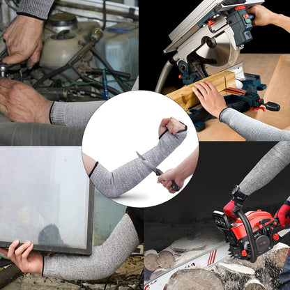 Protective Arm Sleeves, Cut Heat Resistant Arm Protectors Anti Abrasion Safety Armband for Garden Kitchen Work 1 Pair