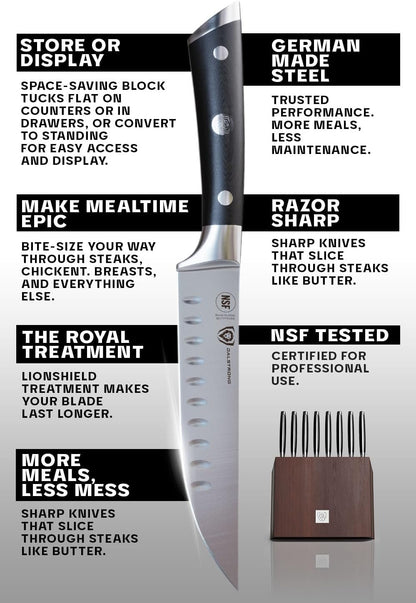 8-Pc Steak Knife Set, 5" - German HC Steel