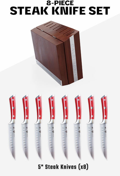 8-Pc Steak Knife Set, 5" - German HC Steel