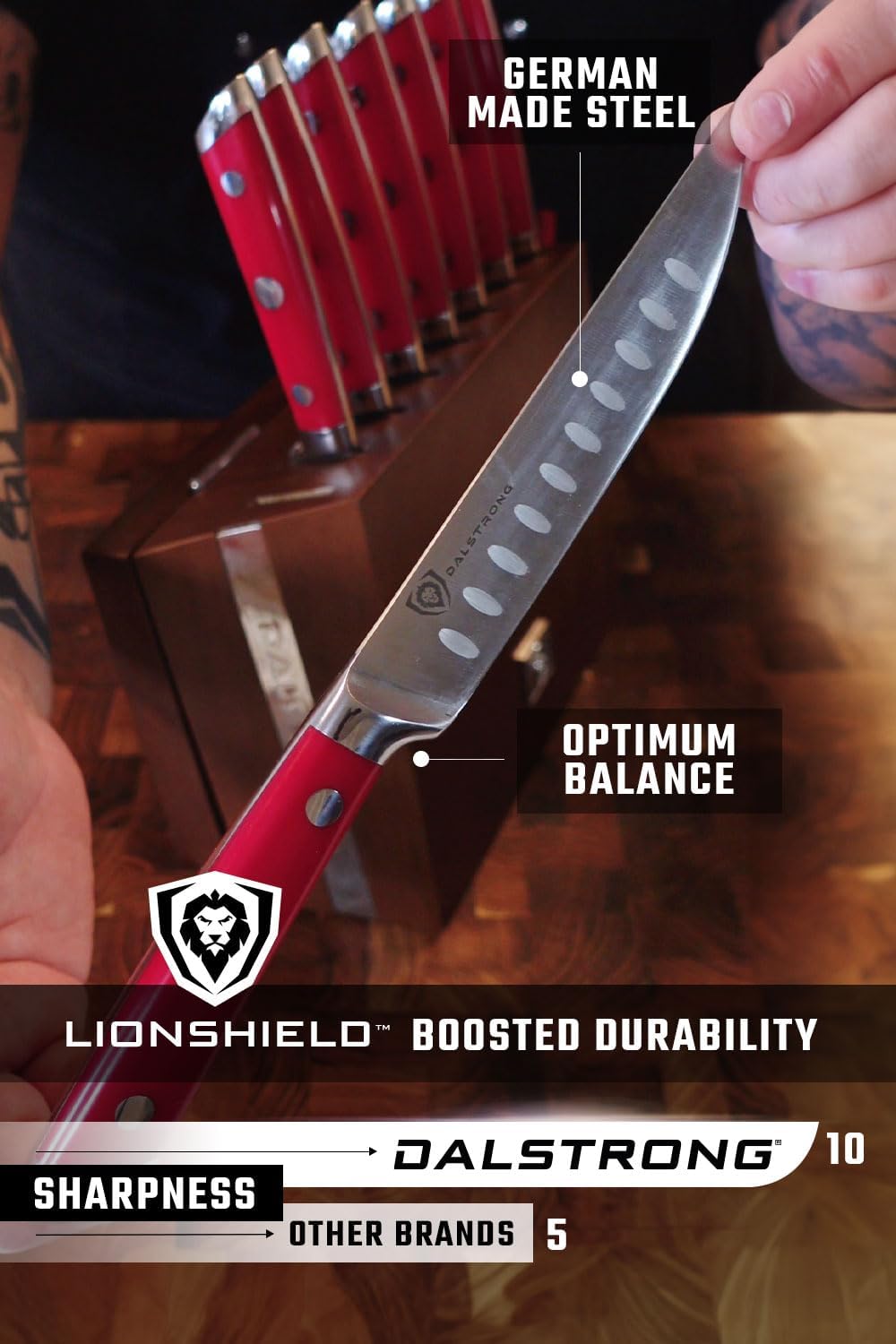 8-Pc Steak Knife Set, 5" - German HC Steel