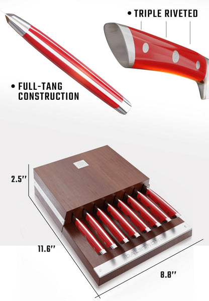 8-Pc Steak Knife Set, 5" - German HC Steel