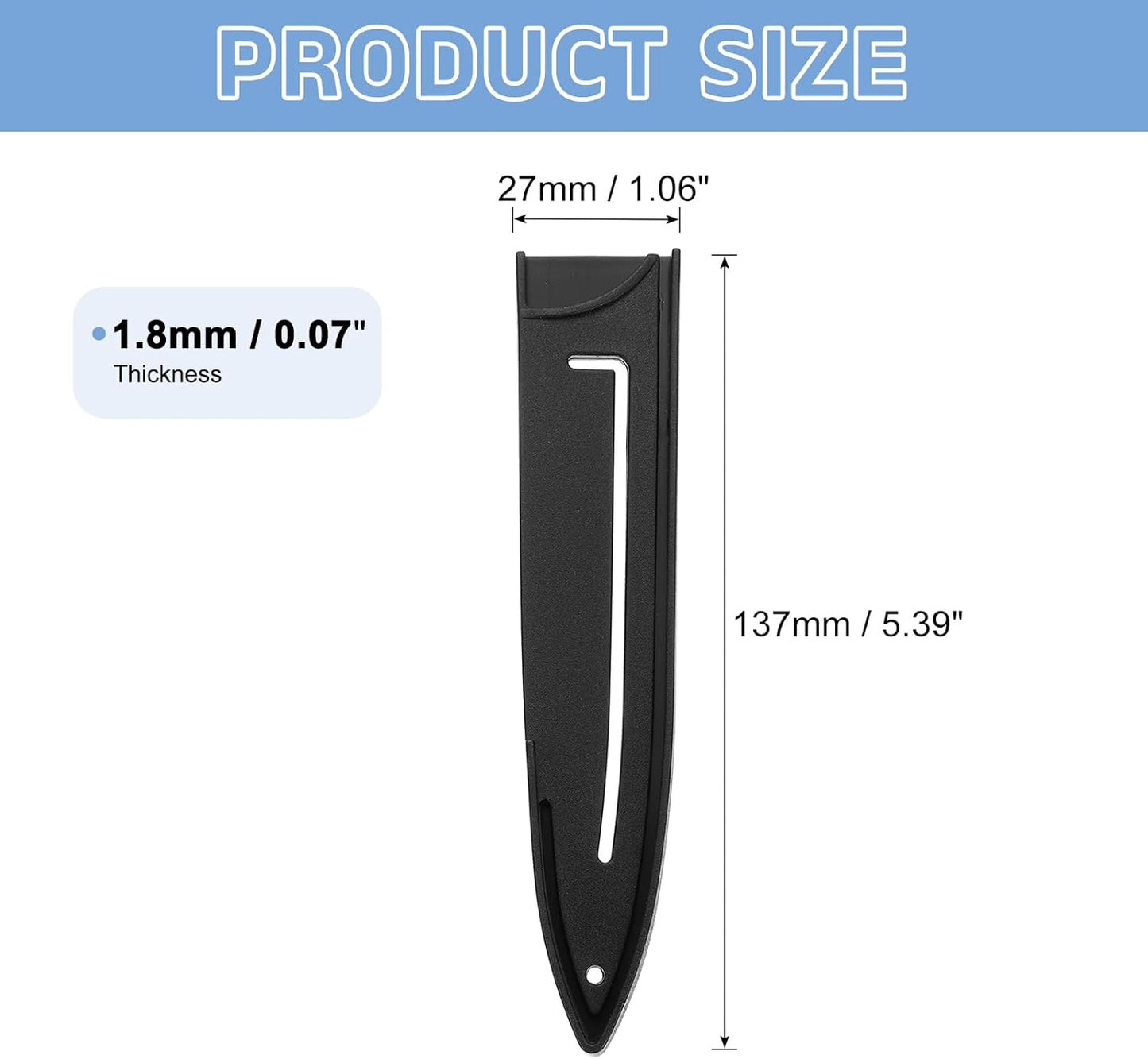 2 Pack PP Safety Knife Cover Sleeves, Blade Edge Guards Protector, Universal Knife Sheath for 3.5" Paring Knife, Black