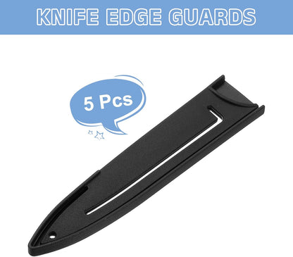 2 Pack PP Safety Knife Cover Sleeves, Blade Edge Guards Protector, Universal Knife Sheath for 3.5" Paring Knife, Black