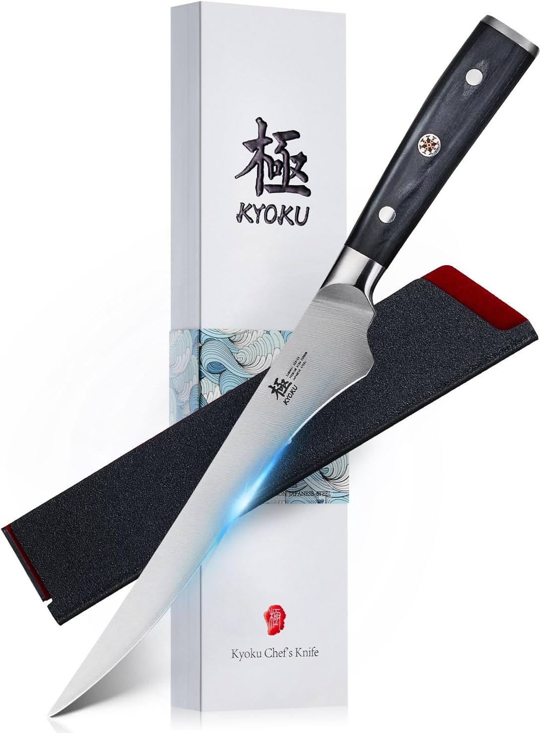 5" Serrated Cheese Knife - German Steel Cheese Slicer with Sheath | German 1.4116 Stainless Steel Full Tang Hollow Blade, Pakkawood Handle, Hard Soft Cheese Slicing Knife With Gift Box