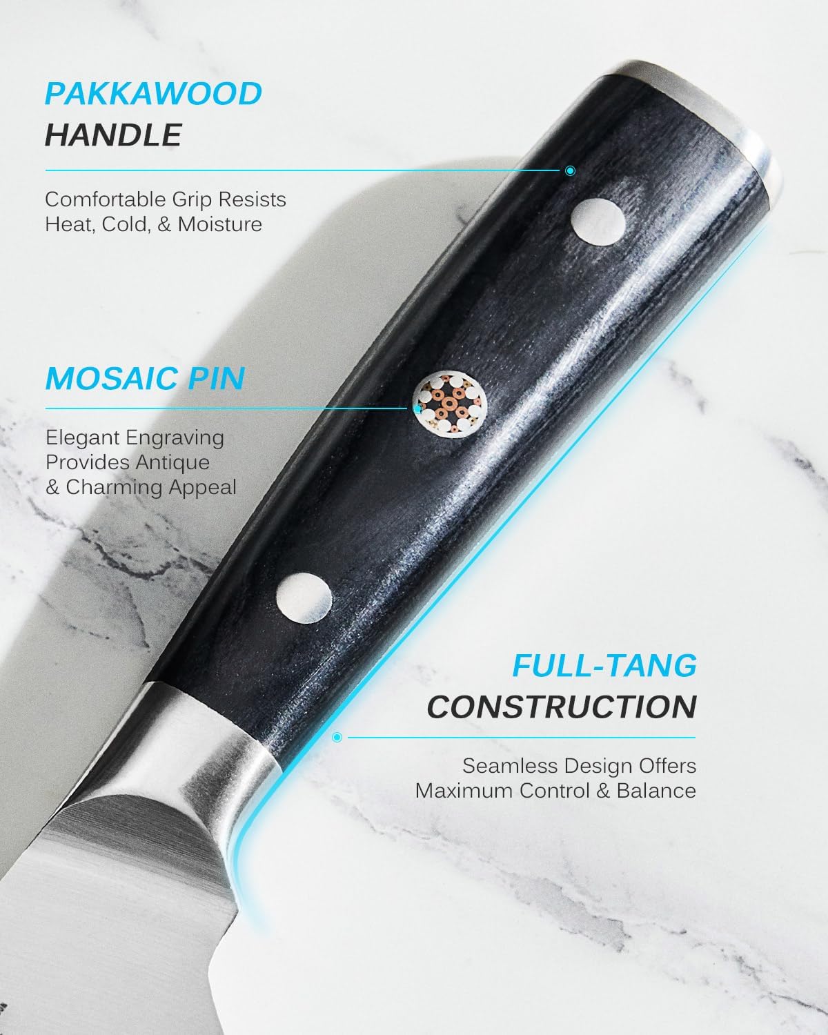 5" Serrated Cheese Knife - German Steel Cheese Slicer with Sheath | German 1.4116 Stainless Steel Full Tang Hollow Blade, Pakkawood Handle, Hard Soft Cheese Slicing Knife With Gift Box