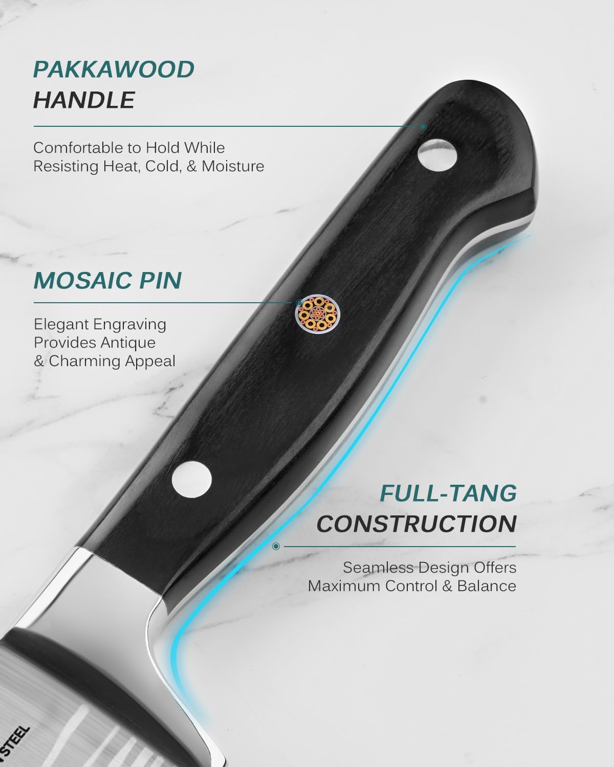 5" Serrated Cheese Knife - German Steel Cheese Slicer with Sheath | German 1.4116 Stainless Steel Full Tang Hollow Blade, Pakkawood Handle, Hard Soft Cheese Slicing Knife With Gift Box