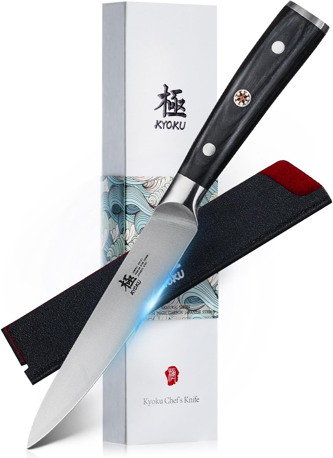 5" Serrated Cheese Knife - German Steel Cheese Slicer with Sheath | German 1.4116 Stainless Steel Full Tang Hollow Blade, Pakkawood Handle, Hard Soft Cheese Slicing Knife With Gift Box