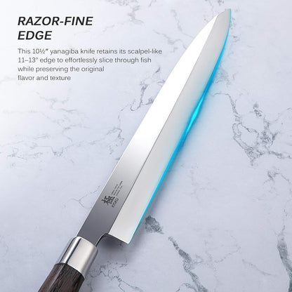 5" Serrated Cheese Knife - German Steel Cheese Slicer with Sheath | German 1.4116 Stainless Steel Full Tang Hollow Blade, Pakkawood Handle, Hard Soft Cheese Slicing Knife With Gift Box