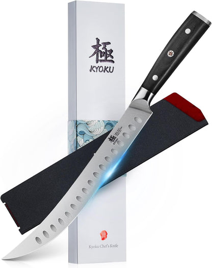 5" Serrated Cheese Knife - German Steel Cheese Slicer with Sheath | German 1.4116 Stainless Steel Full Tang Hollow Blade, Pakkawood Handle, Hard Soft Cheese Slicing Knife With Gift Box