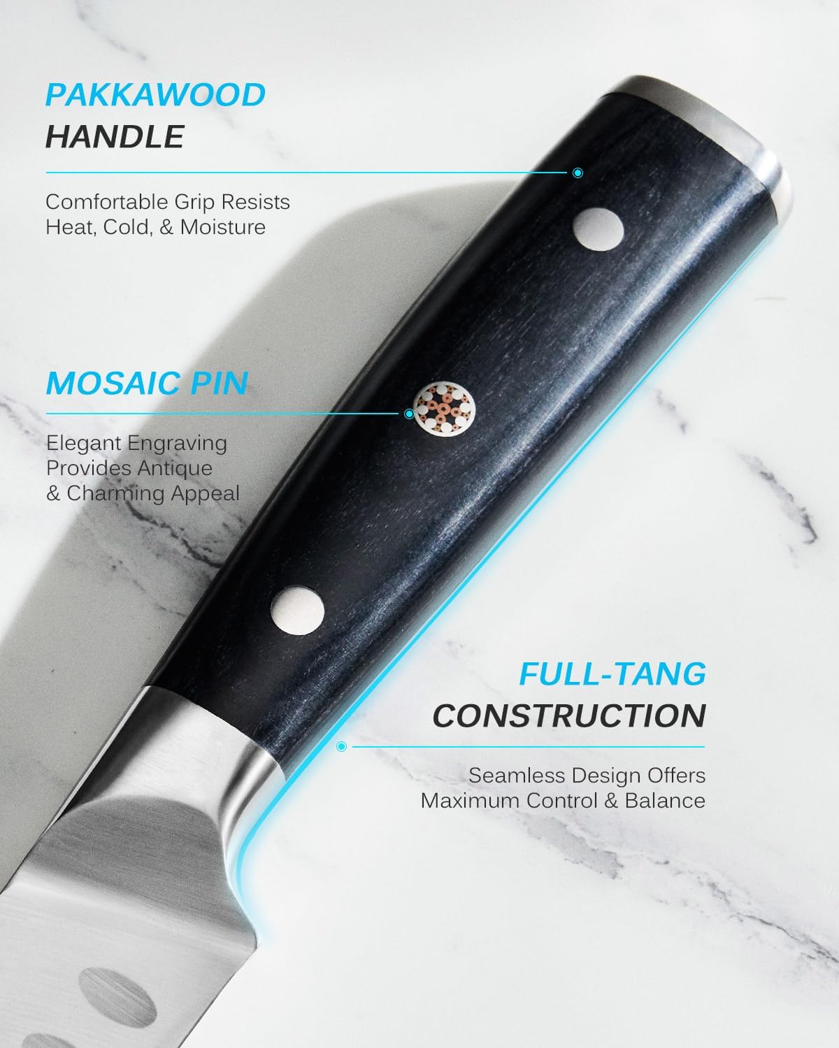 5" Serrated Cheese Knife - German Steel Cheese Slicer with Sheath | German 1.4116 Stainless Steel Full Tang Hollow Blade, Pakkawood Handle, Hard Soft Cheese Slicing Knife With Gift Box
