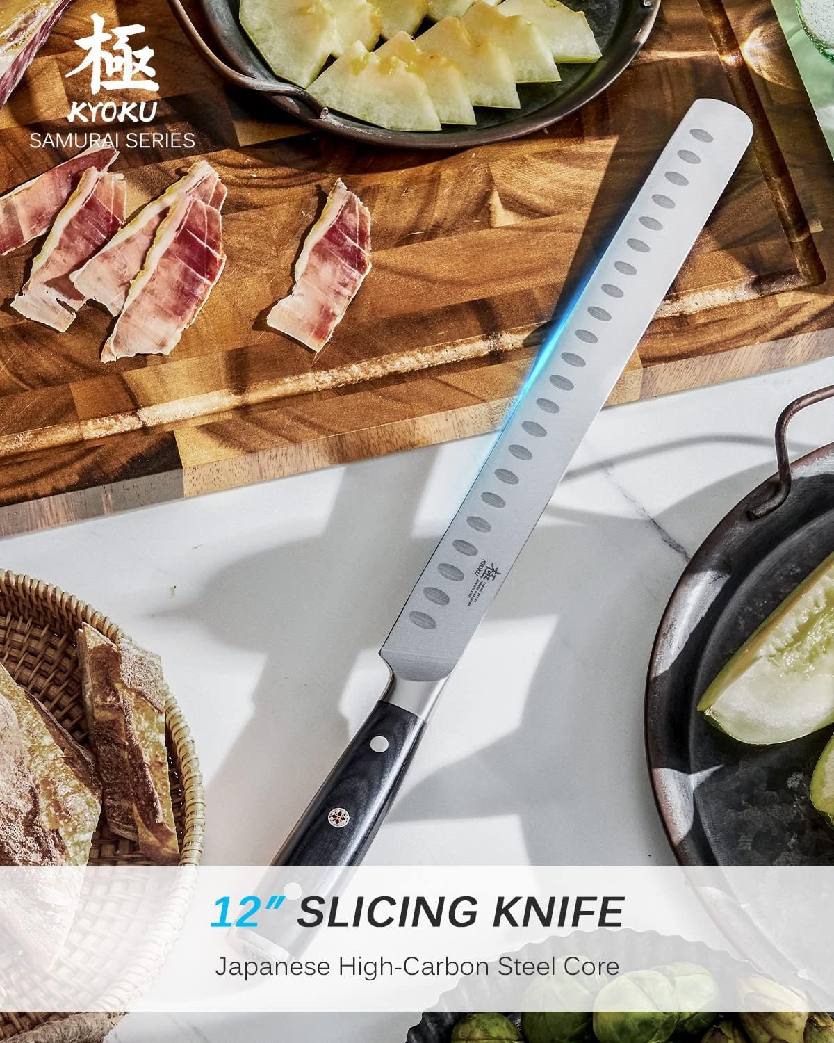 5" Serrated Cheese Knife - German Steel Cheese Slicer with Sheath | German 1.4116 Stainless Steel Full Tang Hollow Blade, Pakkawood Handle, Hard Soft Cheese Slicing Knife With Gift Box
